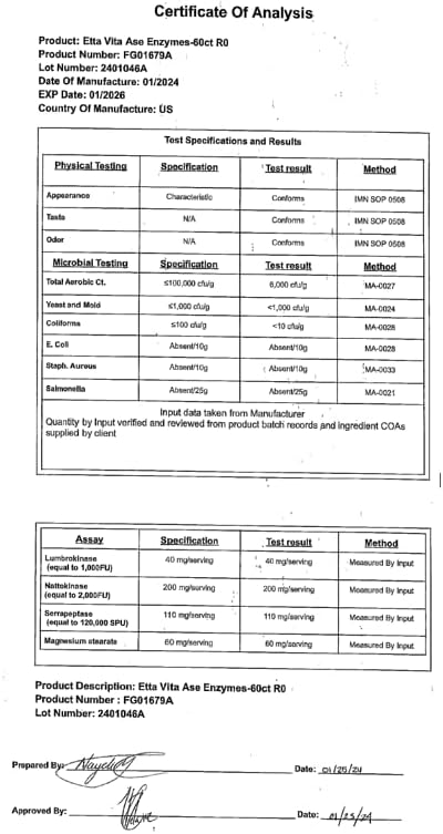 Fibrinolytic ASE Enzymes | Nattokinase with Lumbrokinase and Serrapeptase