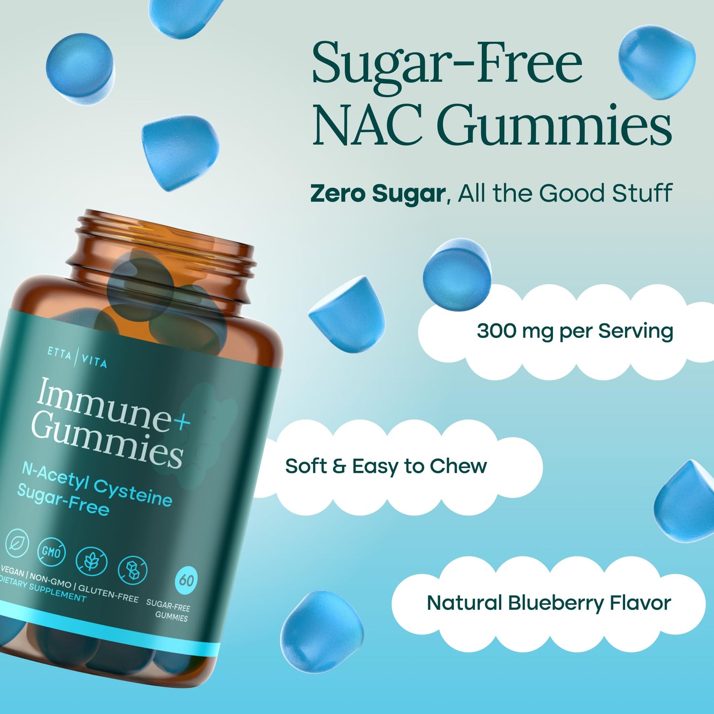Sugar-Free NAC Gummies (N-Acetyl Cysteine Supplement)