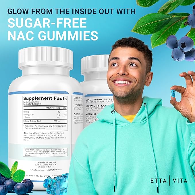 Sugar-Free NAC Gummies (N-Acetyl Cysteine Supplement)