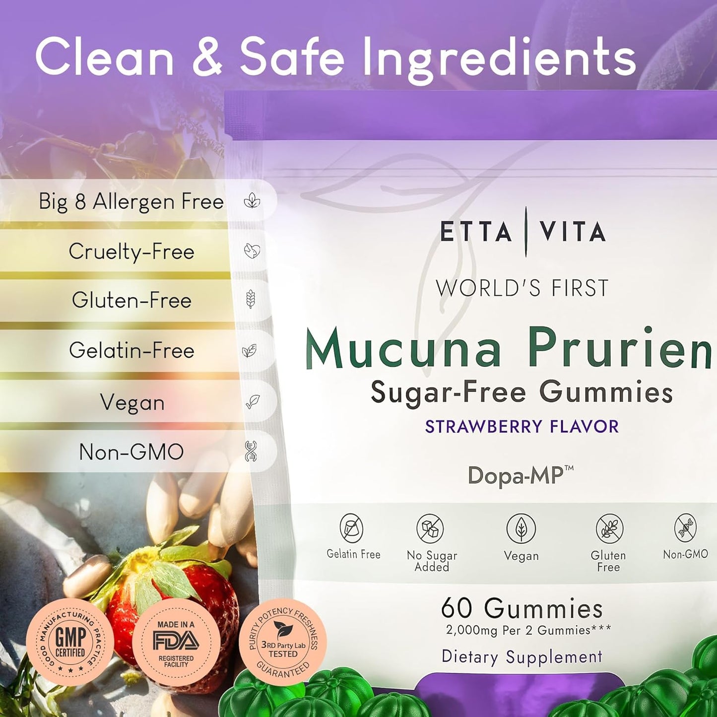 Sugar-Free Mood Support Gummies - Natural Wellness Supplement