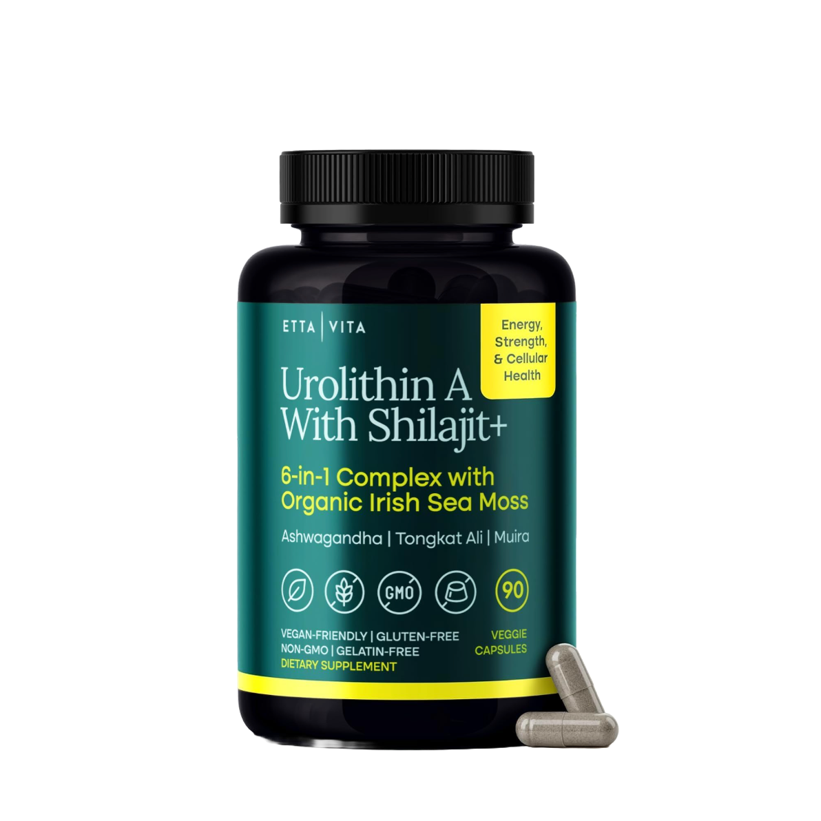 Urolithin-A Supplement with Shilajit, Sea Moss, Tongkat Ali, Ashwagandha