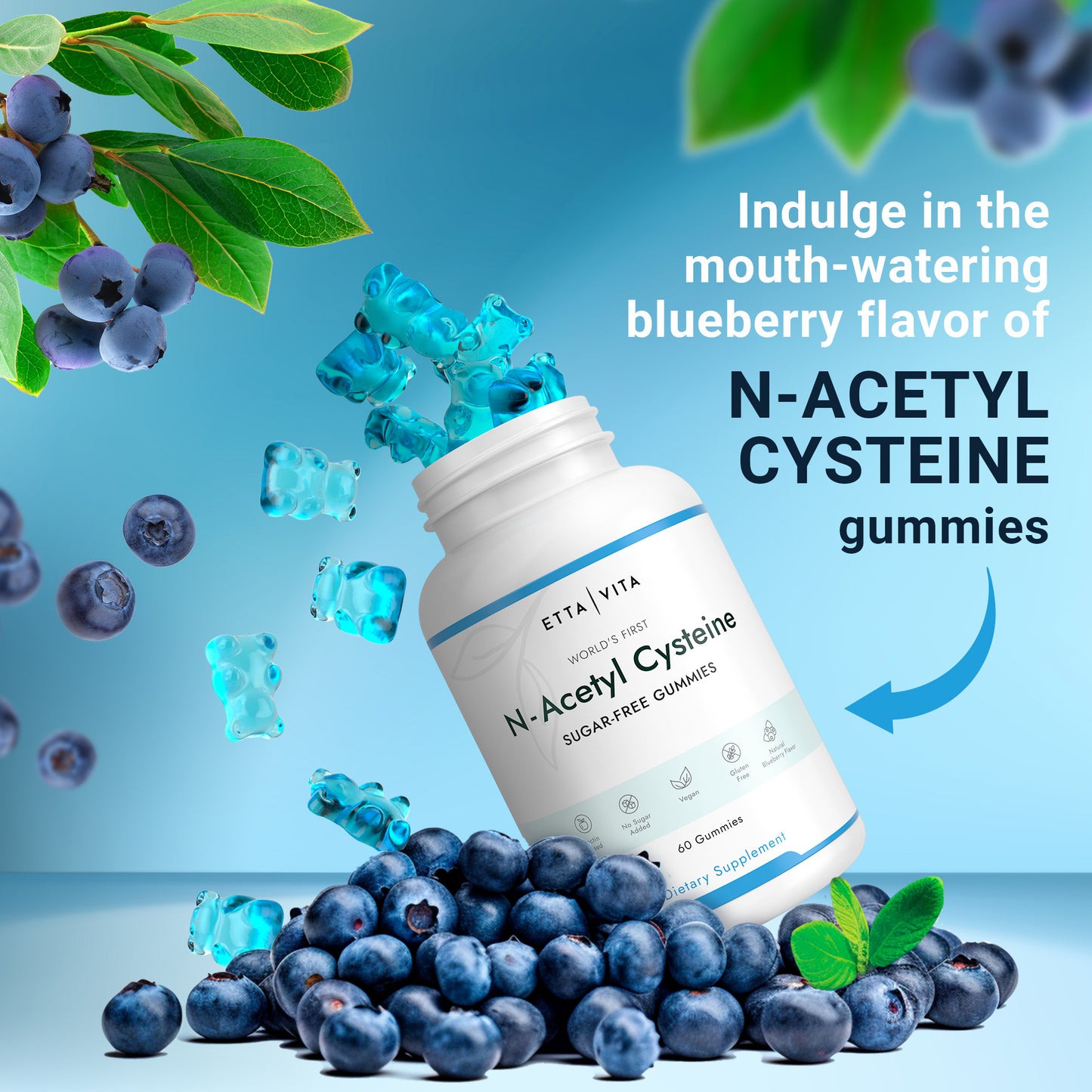 Sugar-Free NAC Gummies (N-Acetyl Cysteine Supplement)