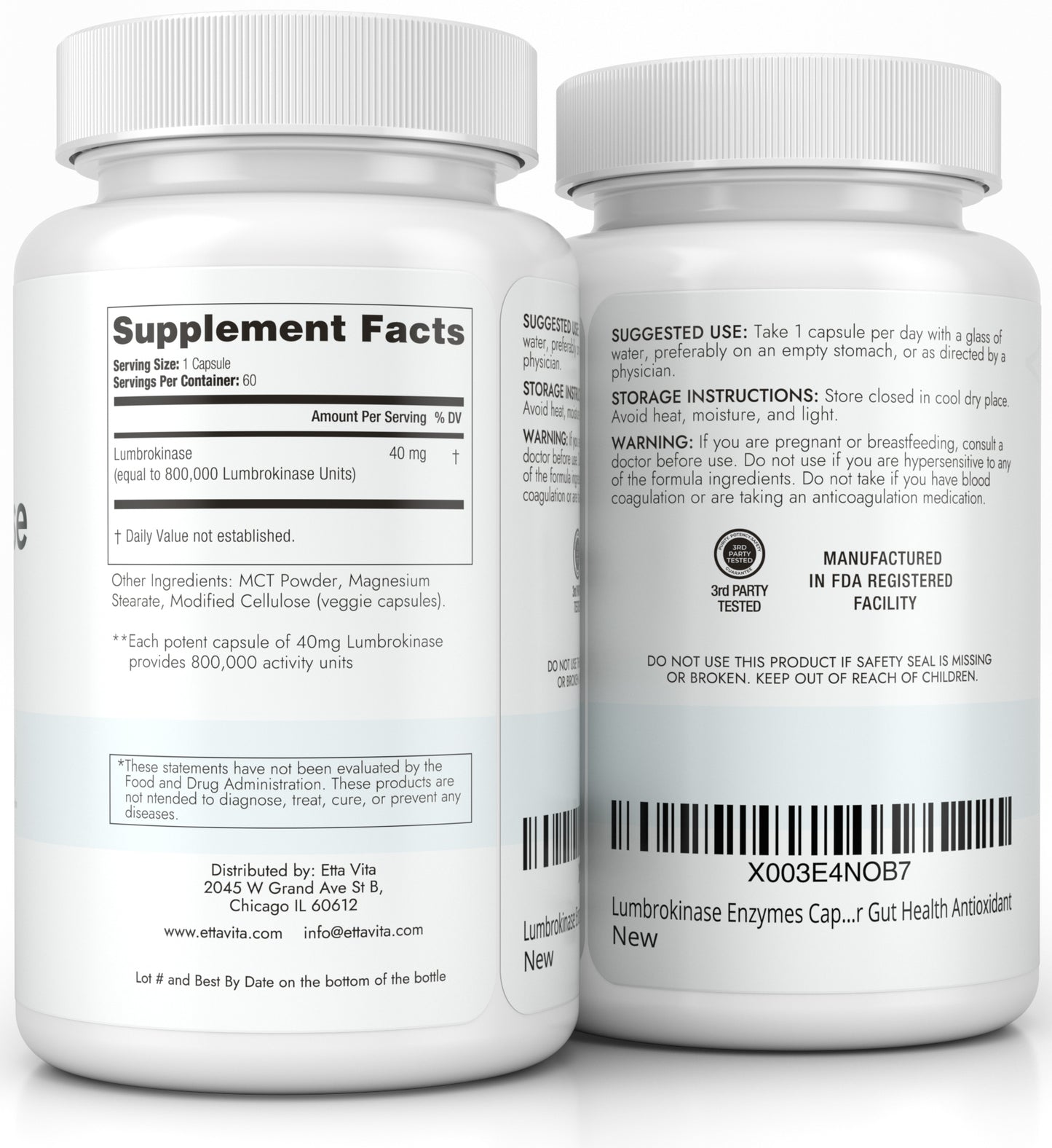 Lumbrokinase Digestive Enzymes for Blood Clots, Gut Cleanse, and Heart Health