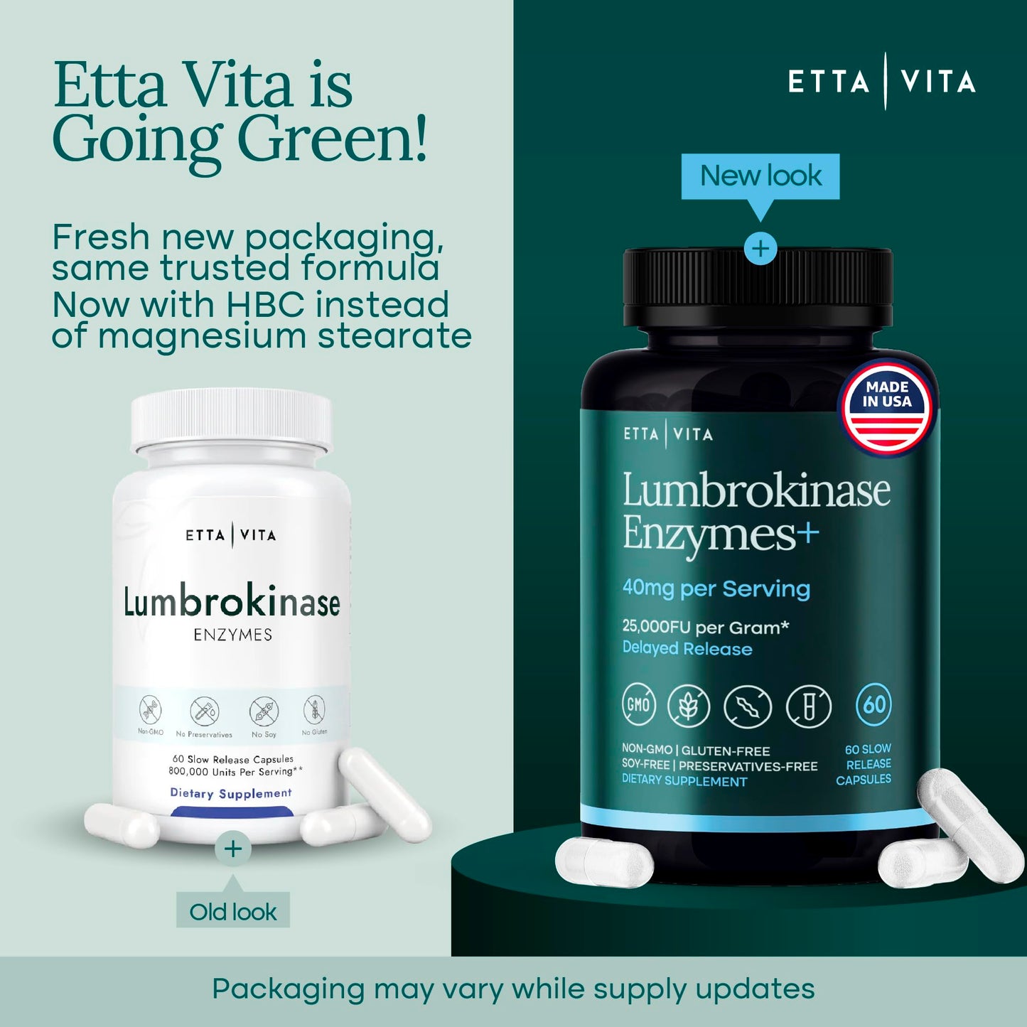 Lumbrokinase Enzymes Capsules for Energy Support, Digestion, Detox, Cognition & Gut Health