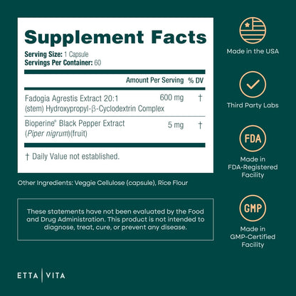 Organic Fadogia Agrestis 600mg for Natural Test Support