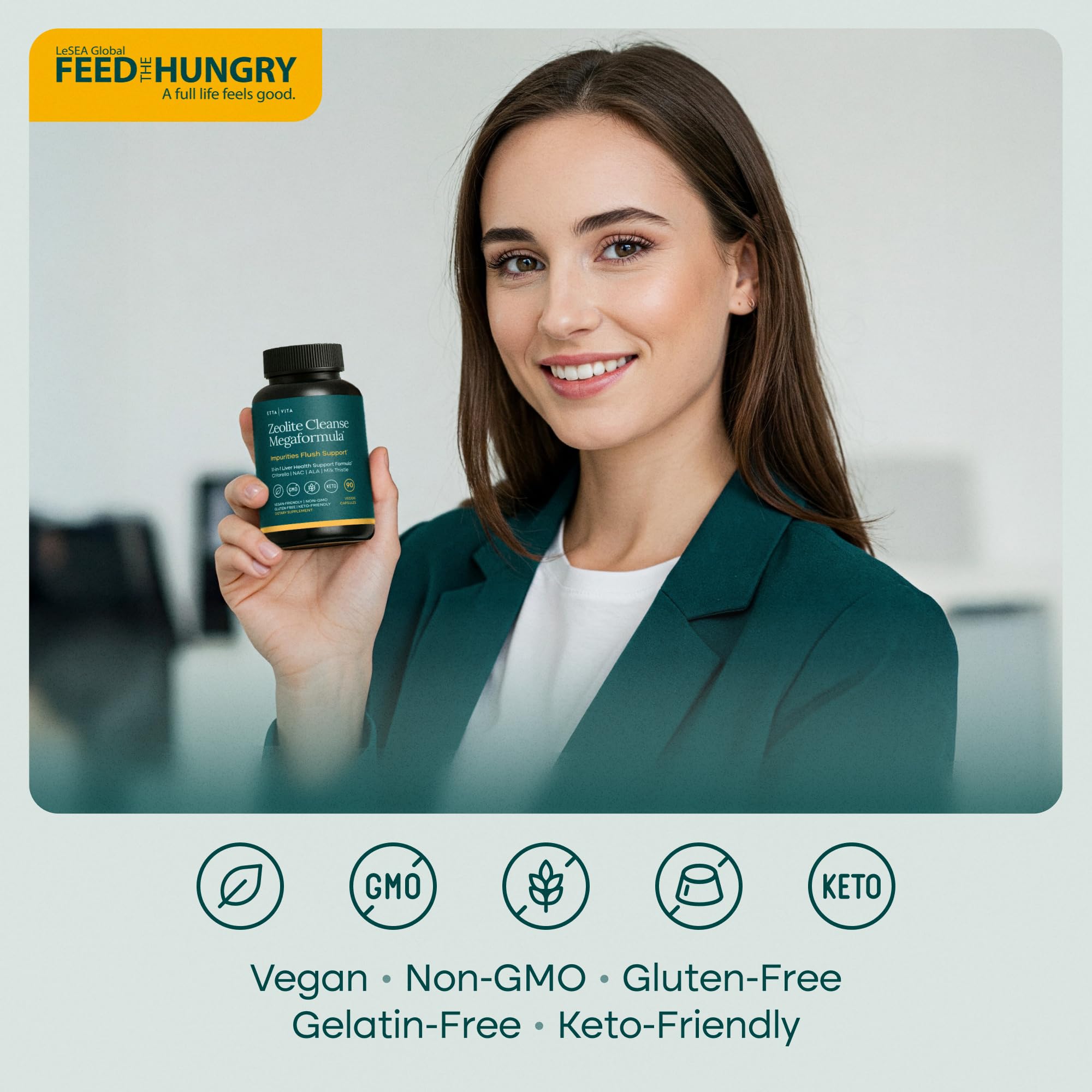 Liver Cleanse Detox & Repair - Zeolite Detox Supplement for Gut