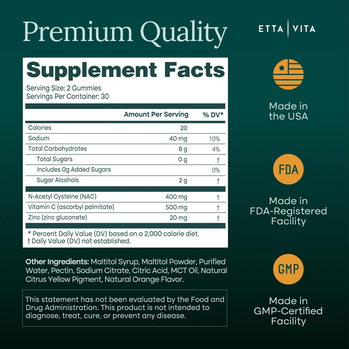 Sugar-Free Gummies - NAC Shield (Immune Support Complex) N-Acetyl Cysteine, Vitamin C & Zinc