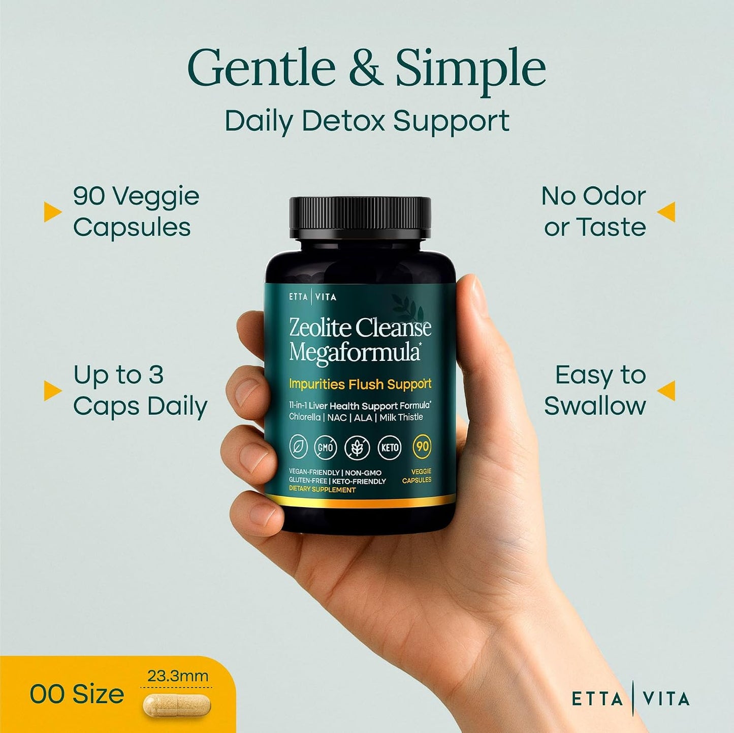 Liver Cleanse Detox & Repair with Zeolite, Chlorella, Glutathione NAC 90Ct