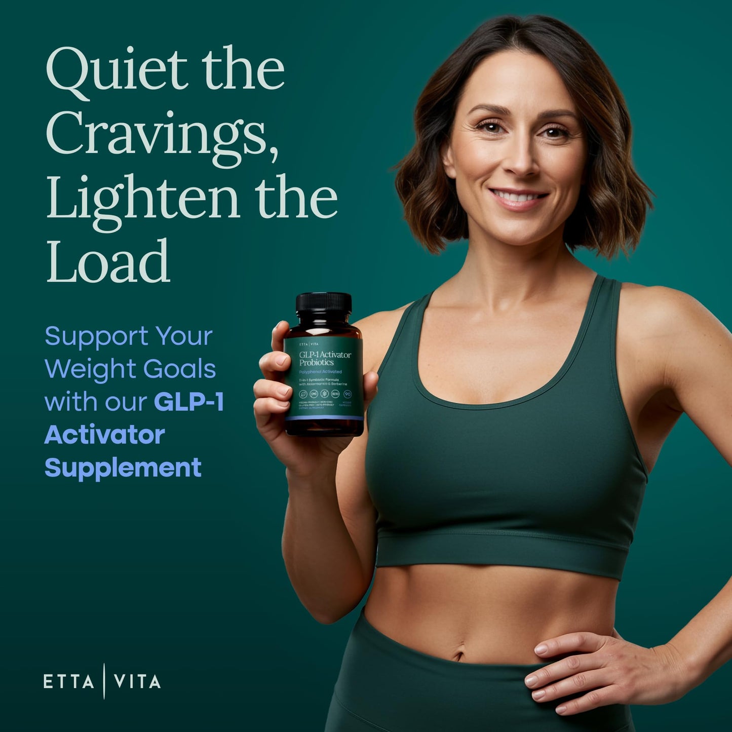 GLP-1 Probiotic Supplement - Appetite Control for Men and Women with Akkermansia, Berberine, Inulin