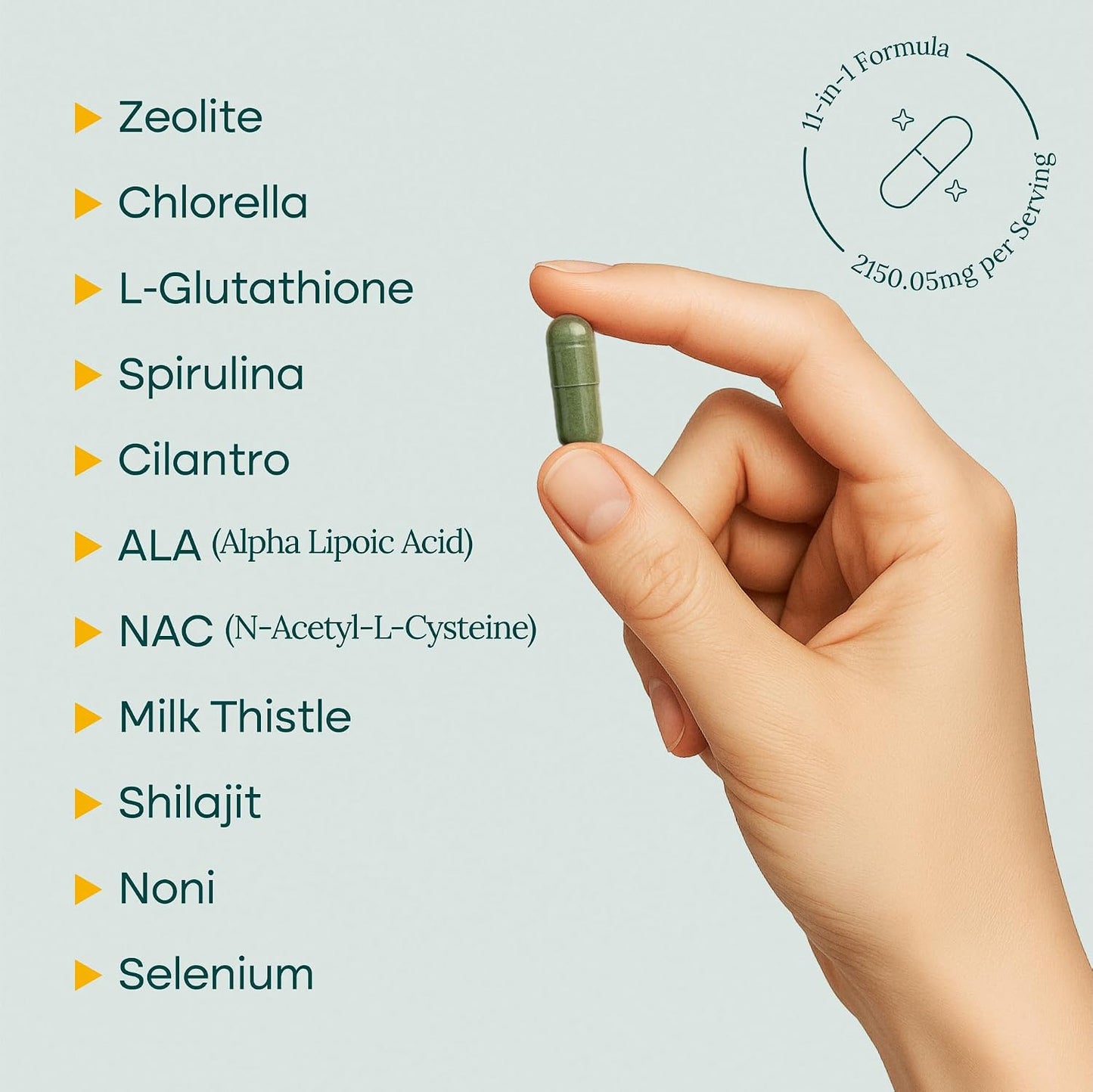 Liver Cleanse Detox & Repair with Zeolite, Chlorella, Glutathione NAC 90Ct