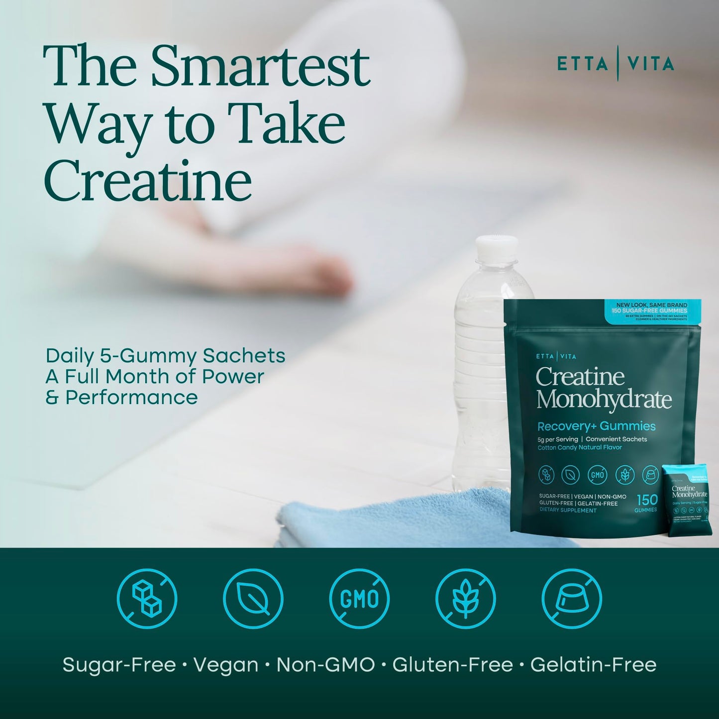 Sugar-Free Creatine Monohydrate Gummies (5g Per Packet)