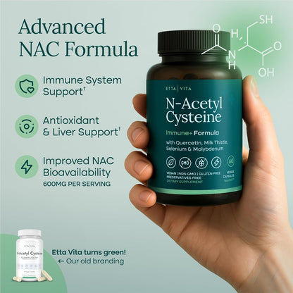 NAC Supplement N-Acetyl Cysteine 600mg - Liver & Immune Support 60 Capsules