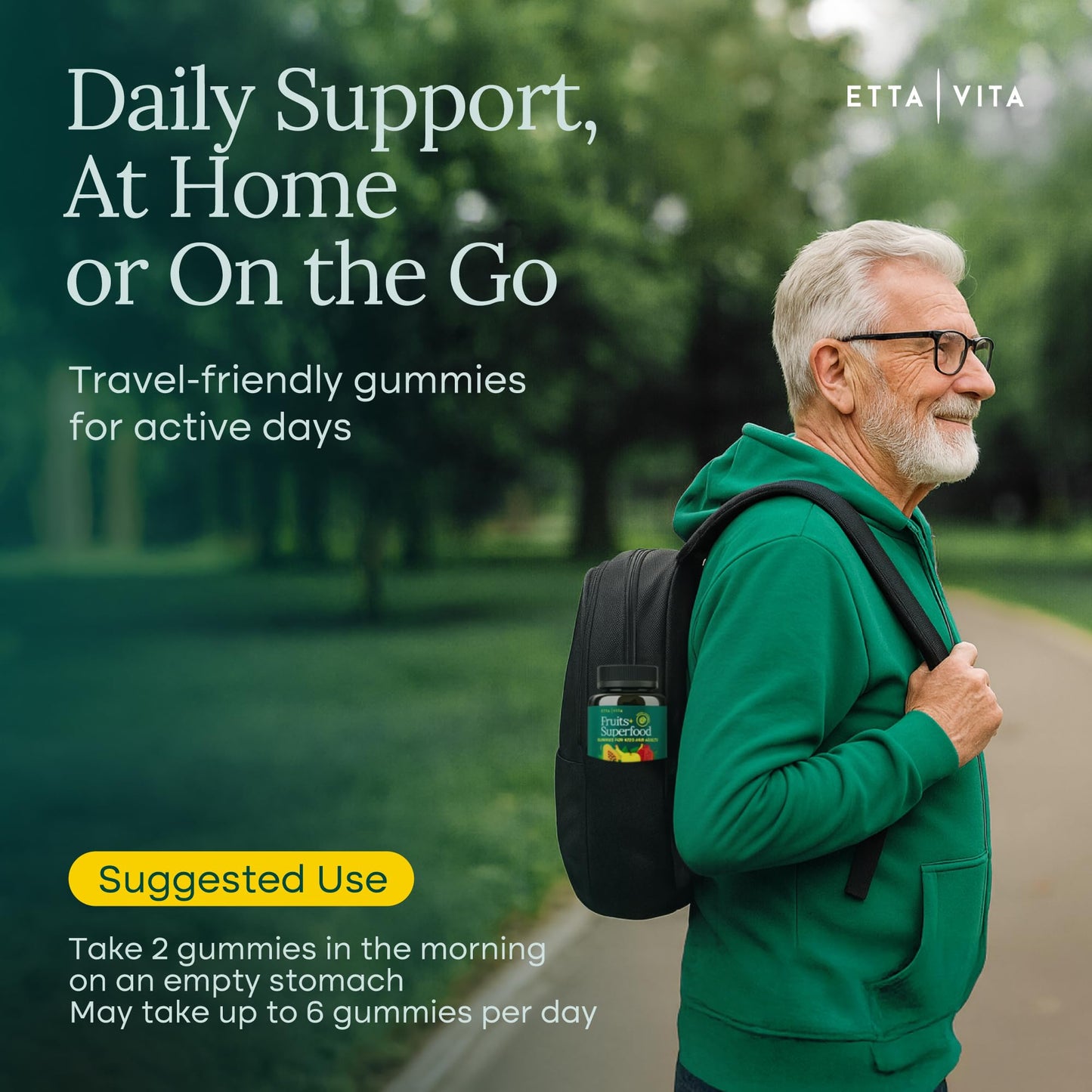 Everyday Debloat & Detox Sugar-Free Fruits and Veggies Gummies (120 Chews)