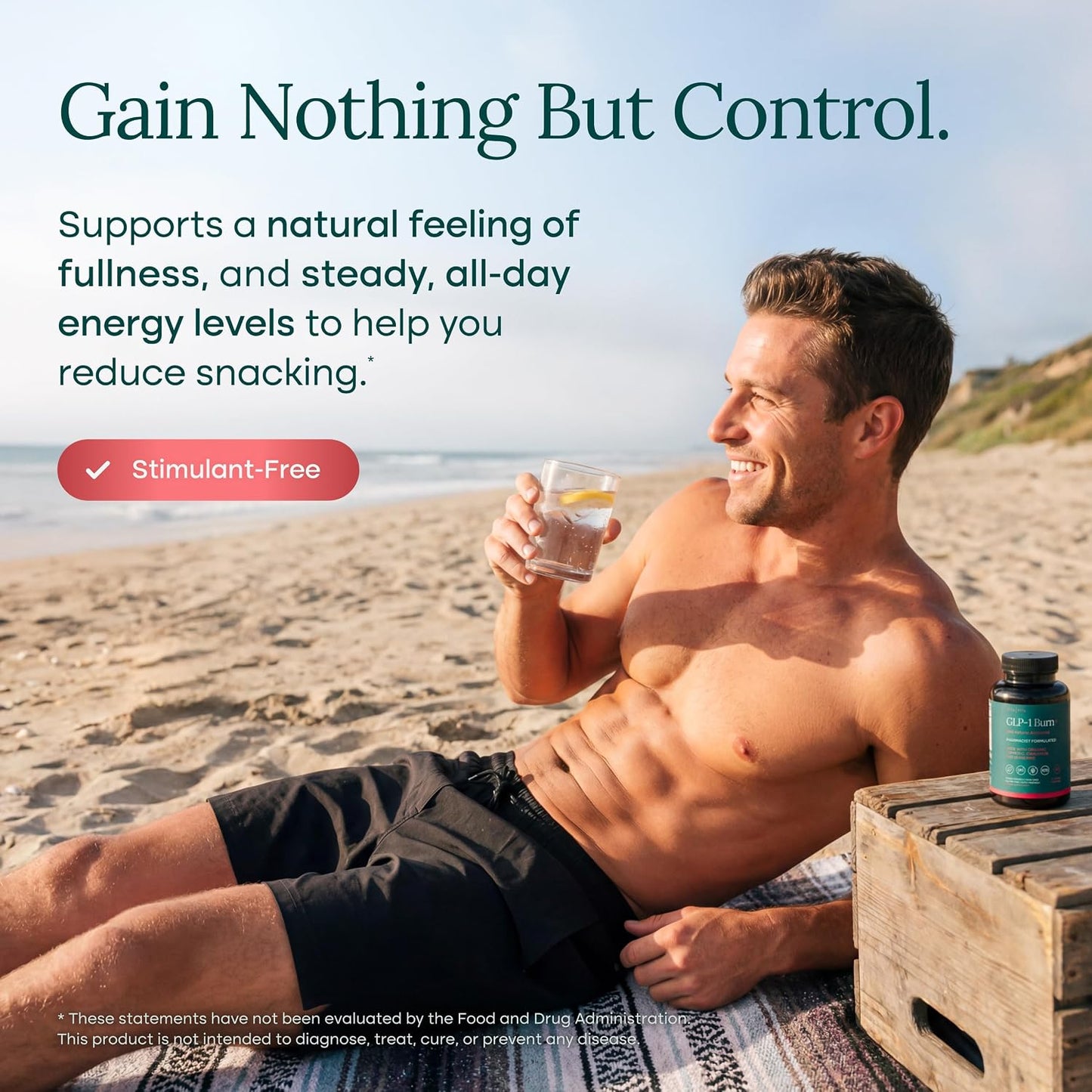 Natural GLP-1 Supplement for Women and Men - Metabolic Health - With BHB Ketones, Apple Cider Vinegar, Berberine HCL, Organic Turmeric, and Organic Cinnamon - Made in USA