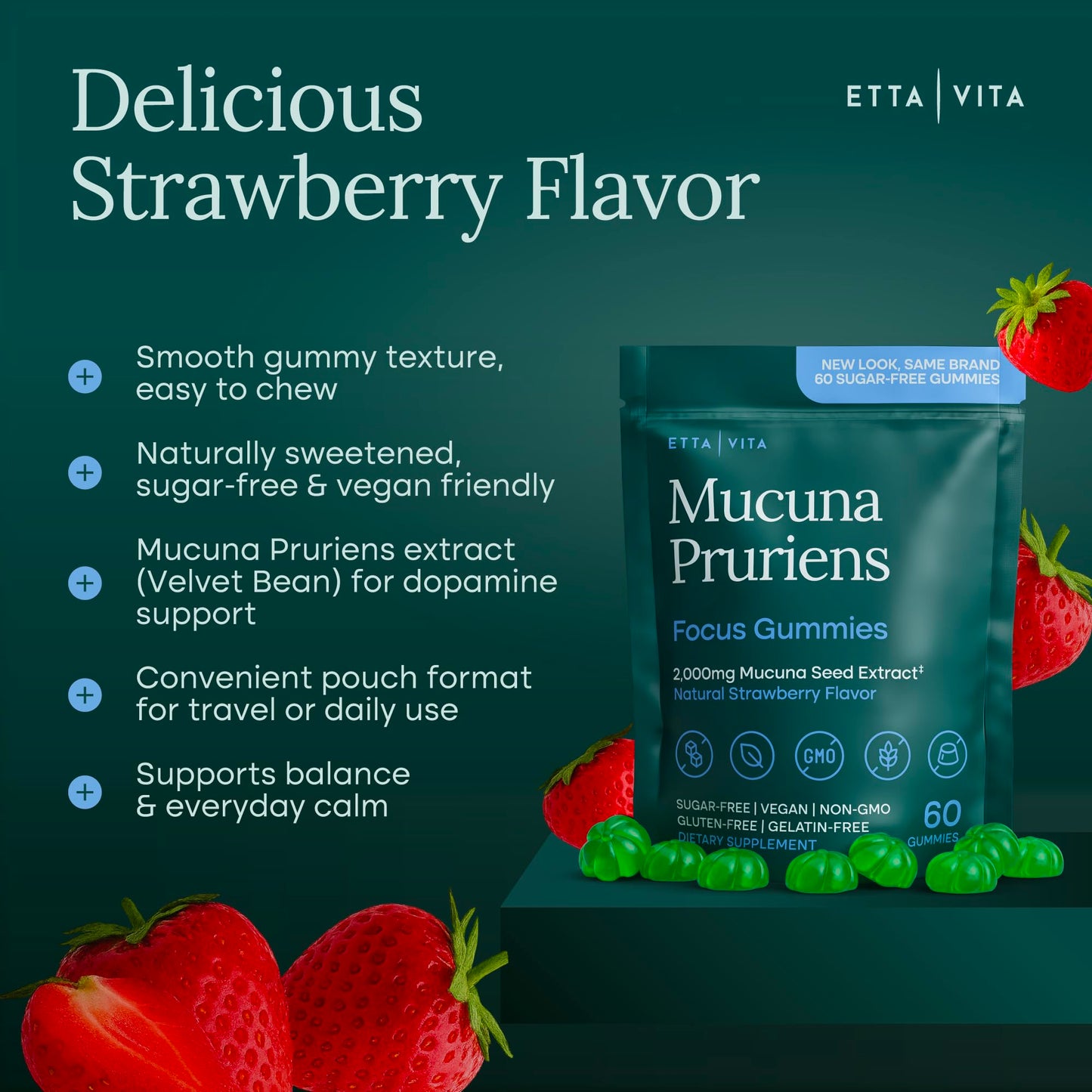Dopamine Supplement - Sugar-Free Mucuna Pruriens Gummies