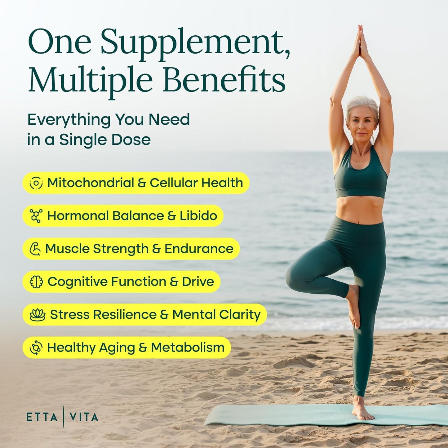 Urolithin-A Supplement with Shilajit, Sea Moss, Tongkat Ali, Ashwagandha