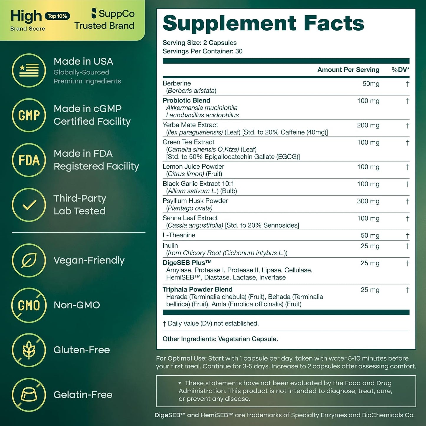 Colon Cleanse + GLP-1 Support Supplement for Weight Loss & Energy