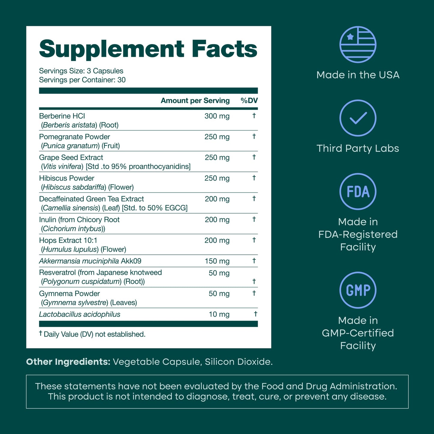 GLP-1 Probiotic Supplement - Appetite Control for Men and Women with Akkermansia, Berberine, Inulin