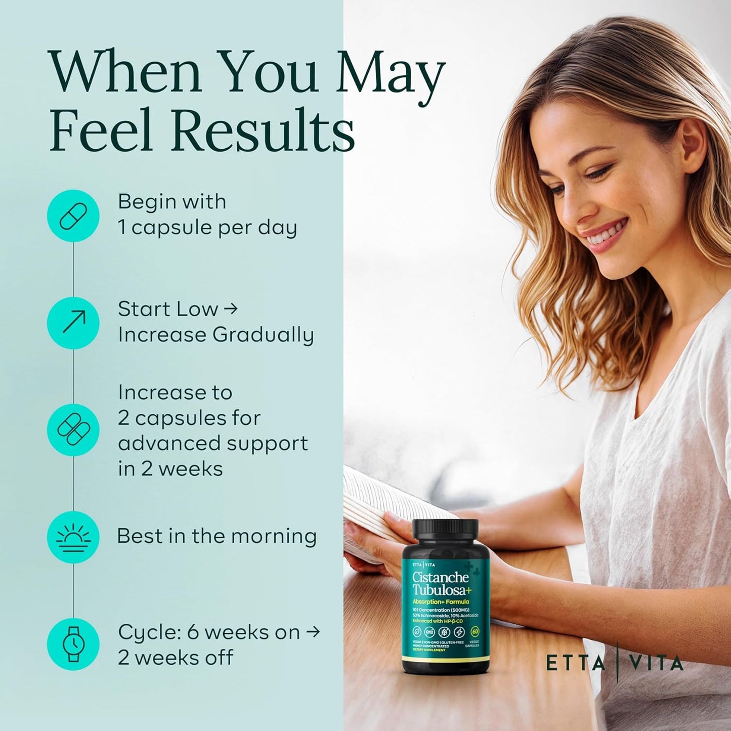 Potent Cistanche Tubulosa Capsules (500 mg) Stress Response, Mood & Cortisol Support