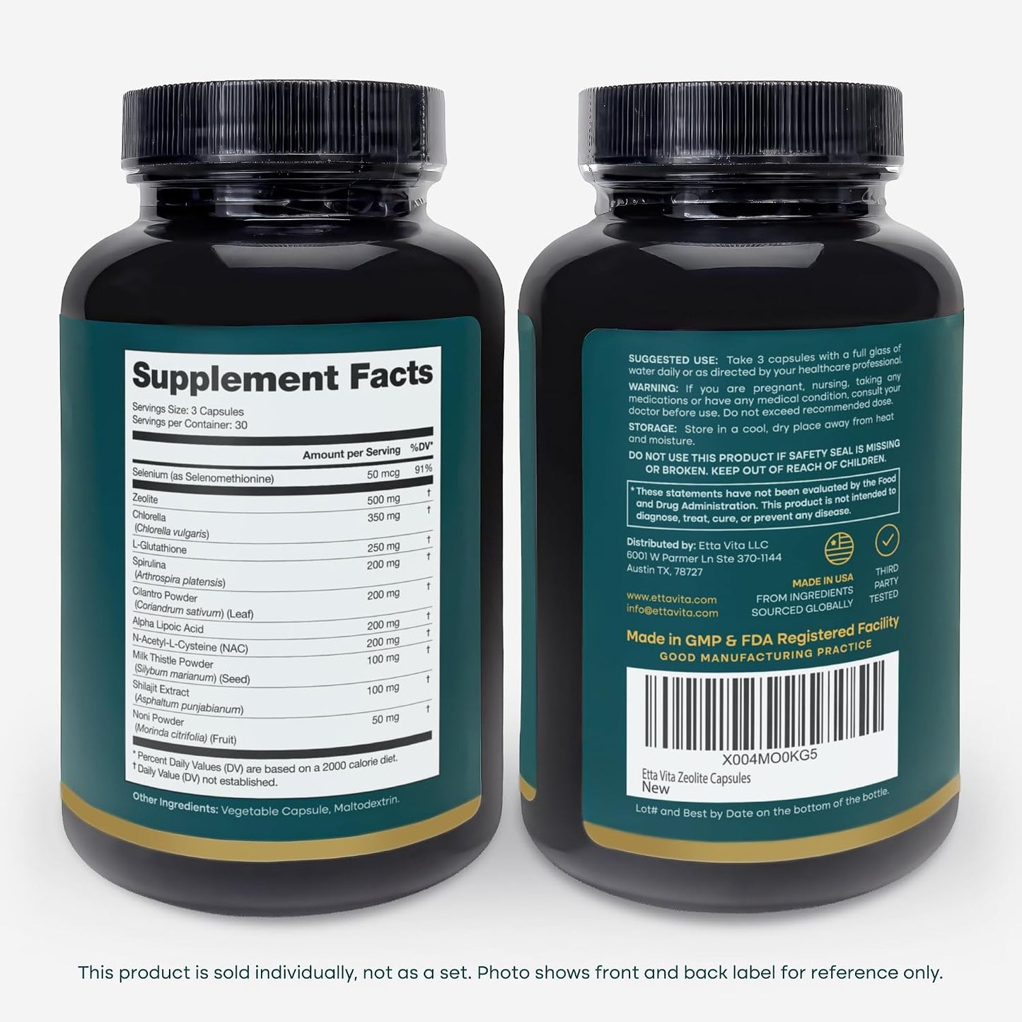 Liver Cleanse Detox & Repair with Zeolite, Chlorella, Glutathione NAC 90Ct