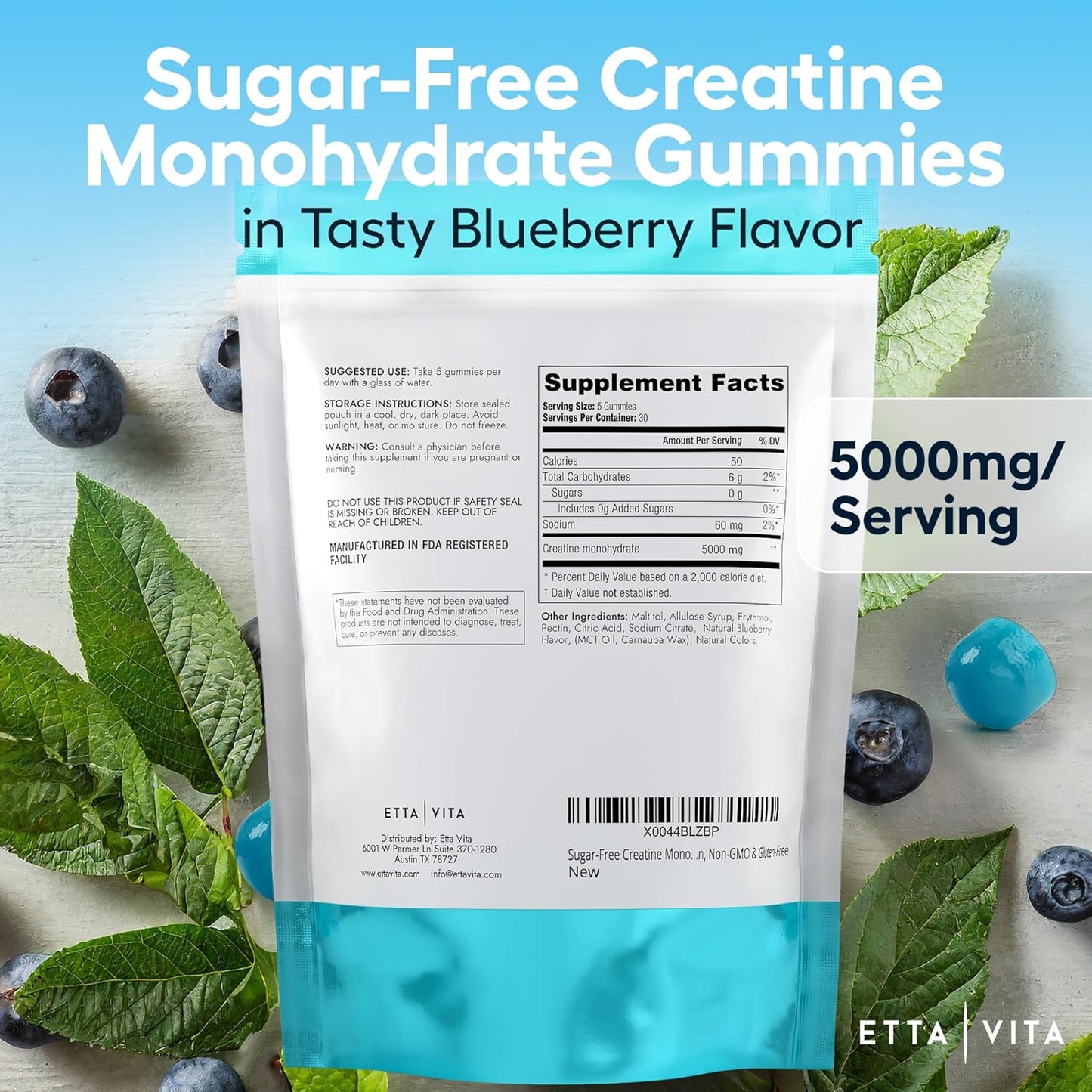 Sugar Free Creatine Gummies - Muscle Tone & Recovery Supplement