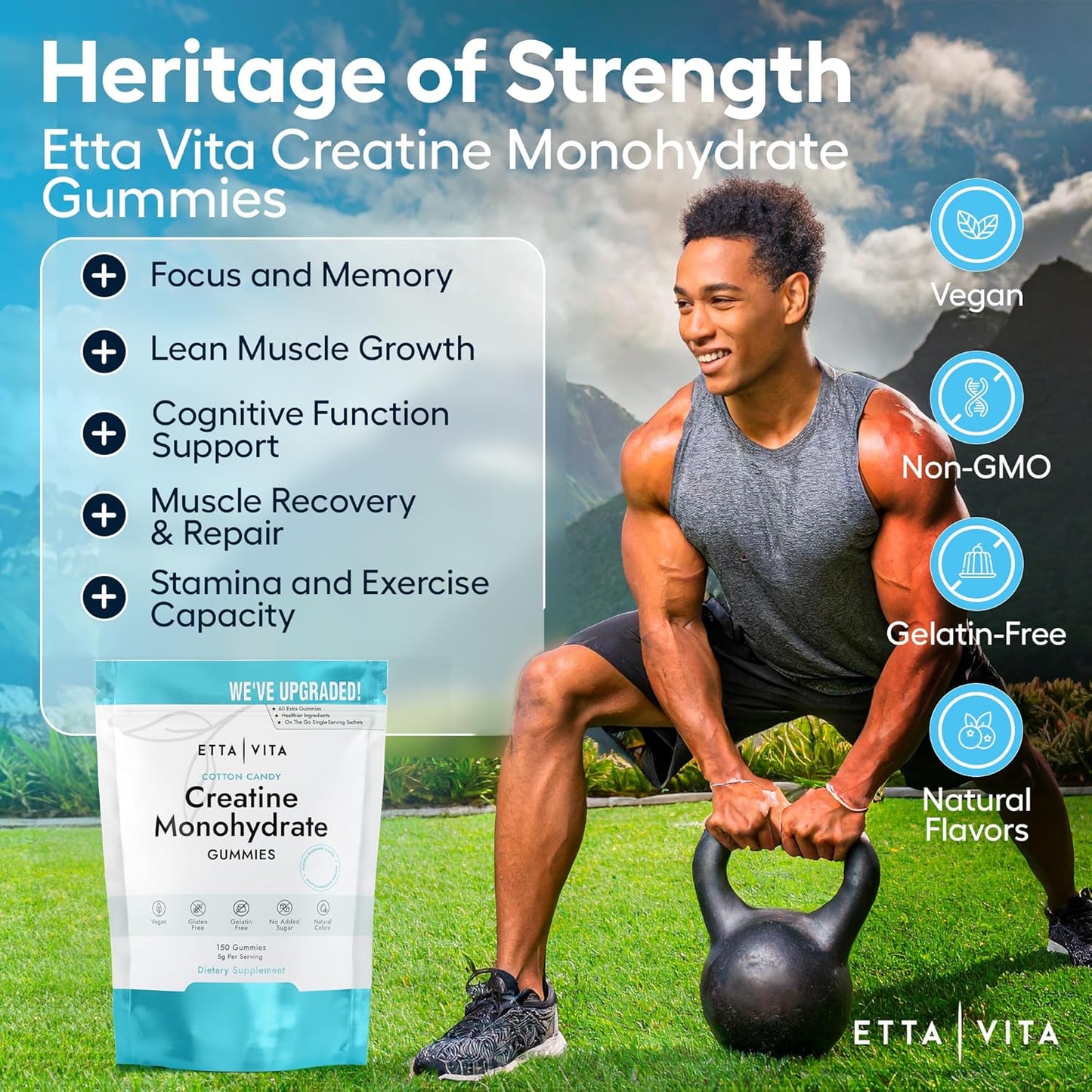 Sugar Free Creatine Gummies - Muscle Tone & Recovery Supplement