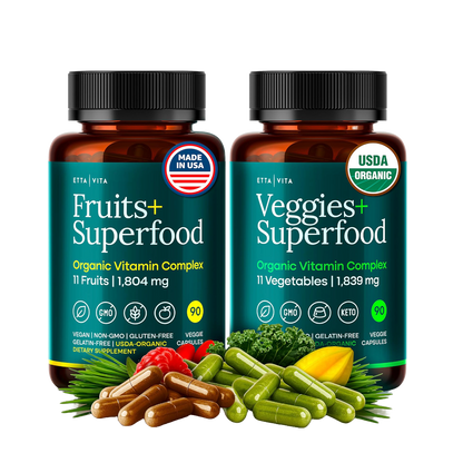 USDA Certified Organic Fruits and Veggies Supplement for Detox & Cleanse
