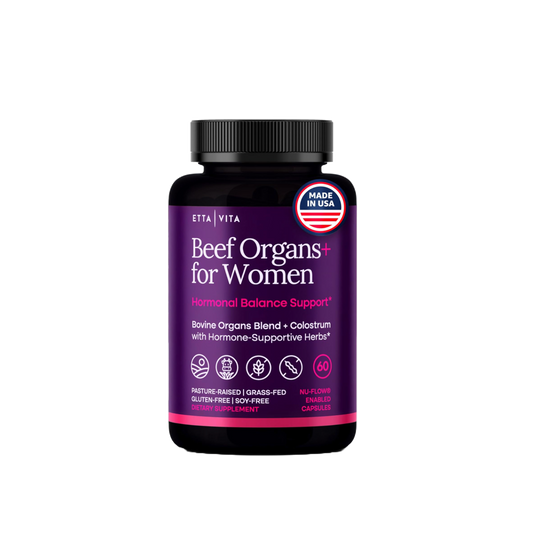 Beef Organs+ For Women | Bovine Organs Blend + Colostrum with Hormone-Supportive Herbs