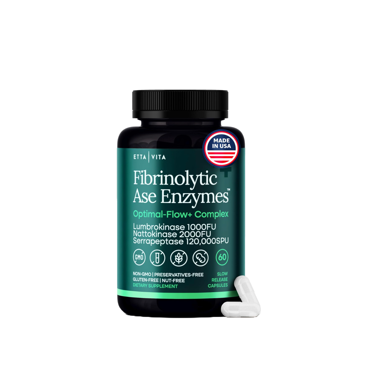 Fibrinolytic ASE Enzymes | Nattokinase with Lumbrokinase and Serrapeptase