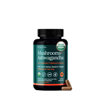 USDA Organic Mushroom Complex with 10 Mushrooms & Ashwagandha