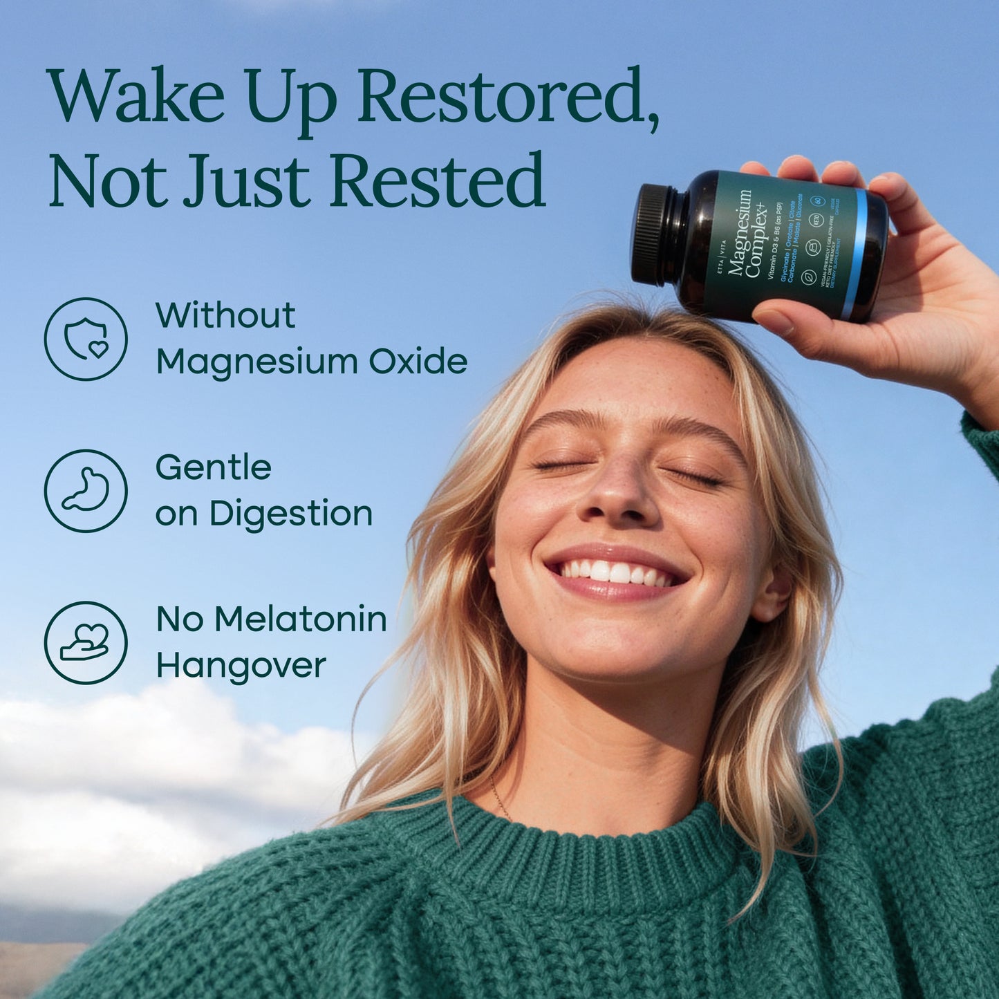 Magnesium Complex 7-in-1 500mg with D3 &amp; B6 P5P - Multi-Form Blend with Glycinate, Citrate, Malate, Taurate &amp; Orotate - Supports Sleep, Calm, Muscle Recovery &amp; Bone Health [Oxide-Free]