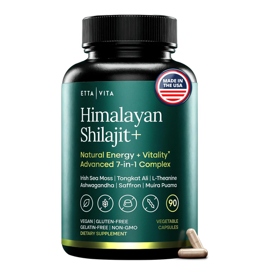 Shilajit Capsules with Organic Irish Sea Moss & Tongkat Ali for Men & Women