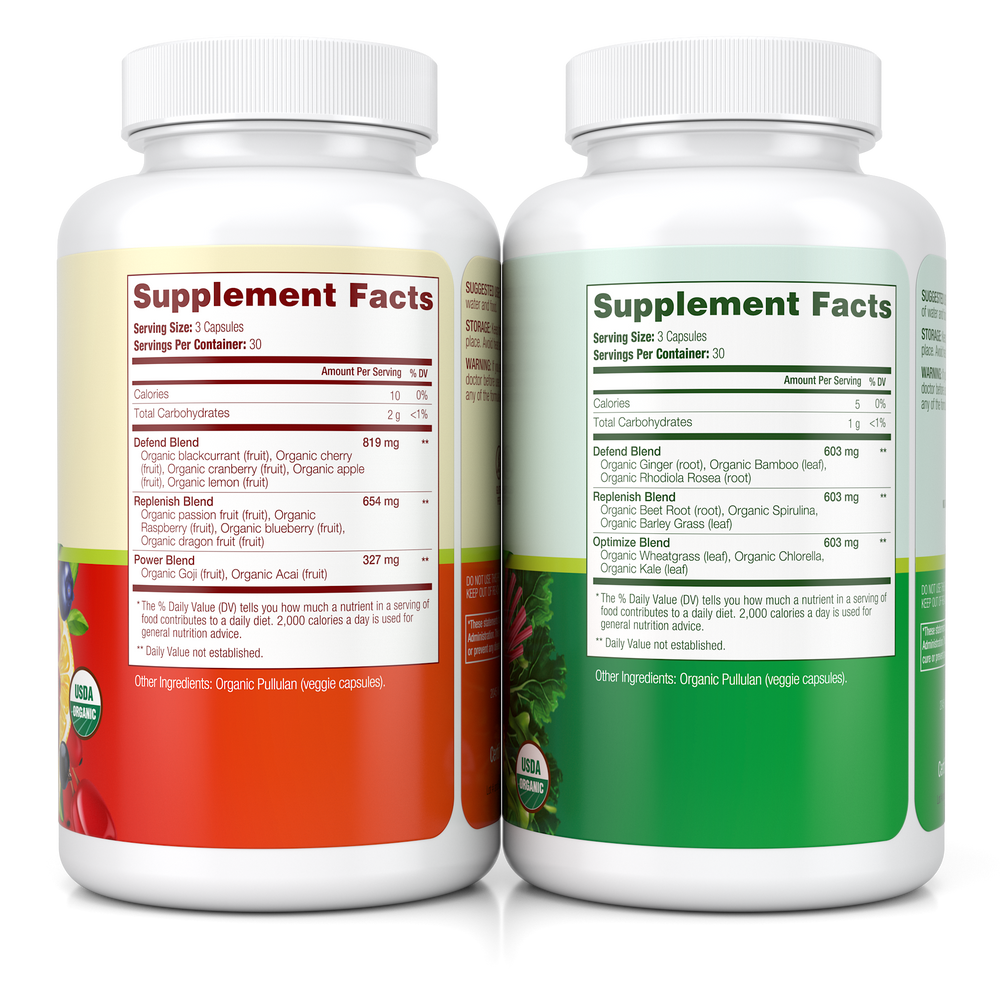 thumbnail image 2 of 2-Pack Whole Food Supplement – 180 Fruits & 180 Veggies Capsules With Superfoods – Balance Of Nature 2 of 5