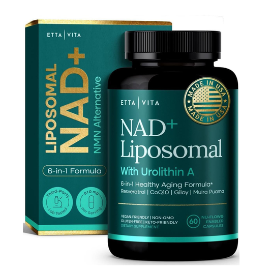 Liposomal NAD+ Supplement - Resveratrol, Urolithin A, CoQ10 & Muira Puama