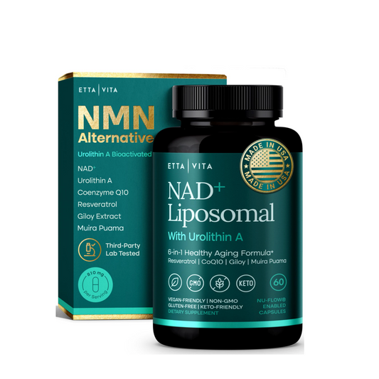 Liposomal NAD+ Supplement - Resveratrol, Urolithin A, CoQ10 & Muira Puama