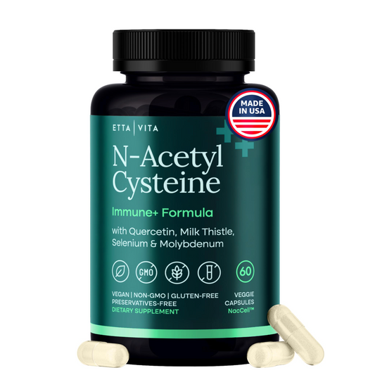 NAC Supplement N-Acetyl Cysteine 600mg with Quercetin, Milk Thistle, Molybdenum & Selenium
