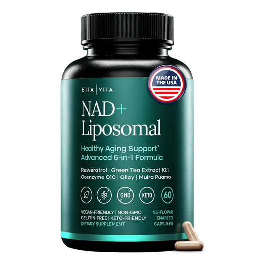 NAD+ Supplement 500mg with Resveratrol & CoQ10 for Cellular Energy, 60 Ct