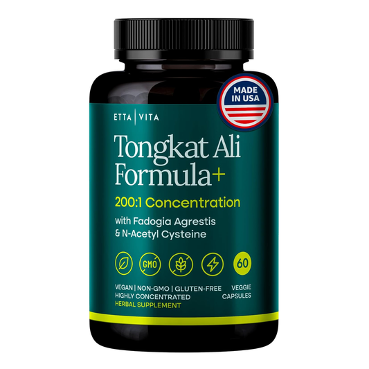 Testosterone Booster for Men with Tongkat Ali & Fadogia Agrestis [200:1 Longjack] - Lean Muscle Recovery for Men and Women, Hormonal Balance with NAC Liver Support, Detox & Cleanse, 60ct (Made in USA). This product is a dietary supplement packaged in a da
