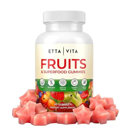 Vegan Superfruits Gummies for Detox & Repair with Organic Silica and 9 Superfood Fruits