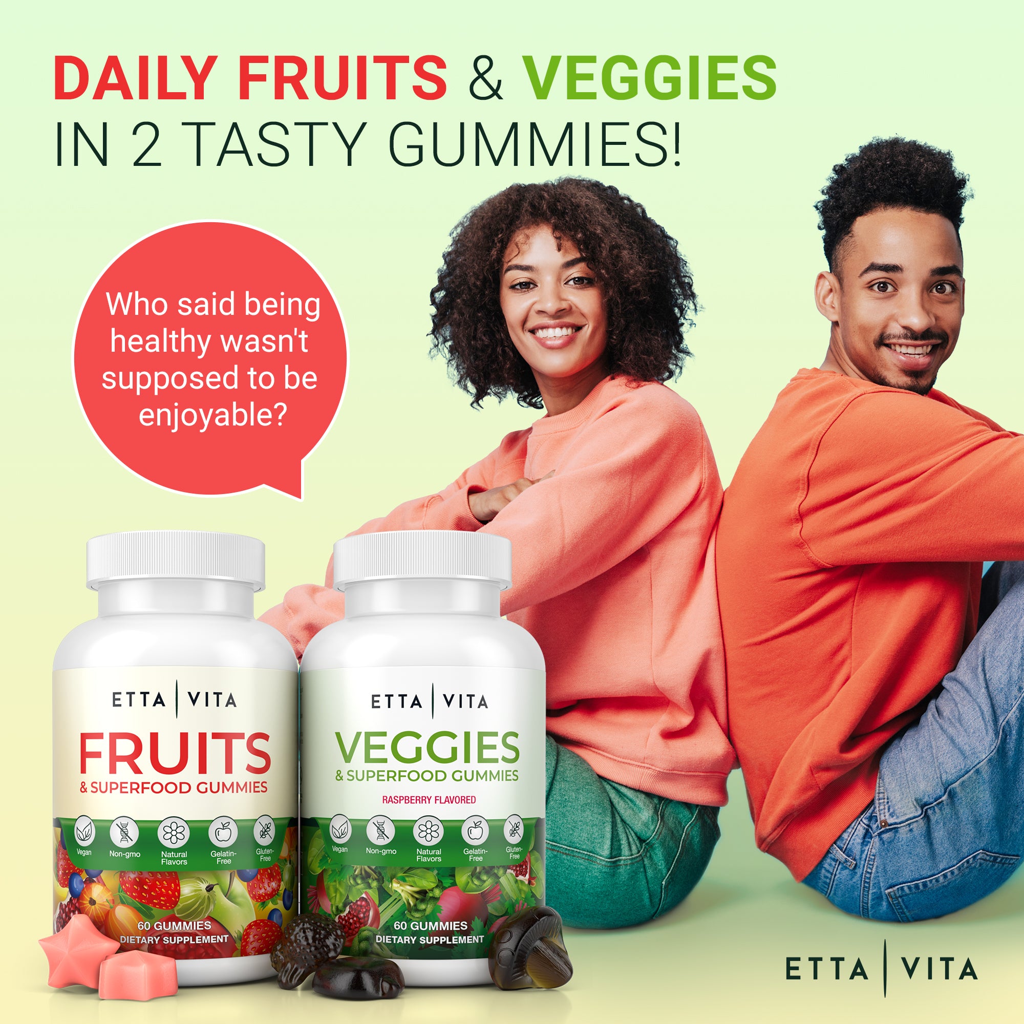 Fruits and Veggies Gummies Supplement – Etta Vita